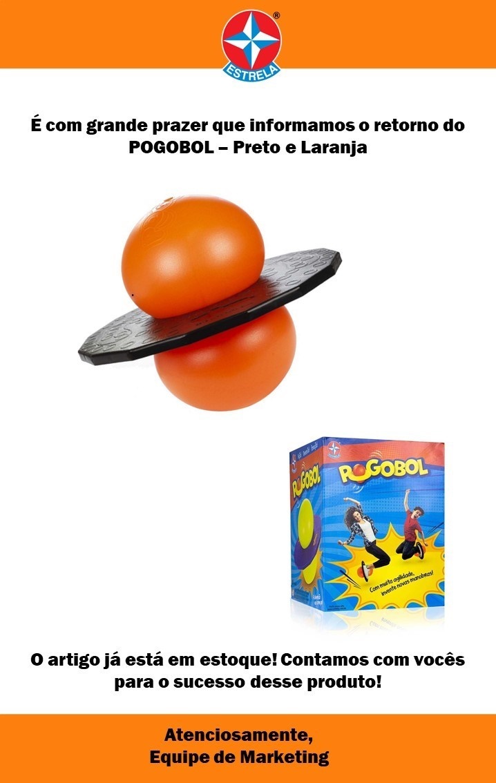 Pogobol - Preto e Laranja - Es…