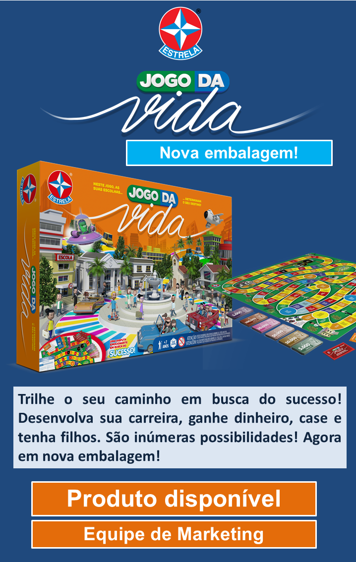 Nova Embalagem - Jogo da Vida - Estrela - Broker Distribuidora